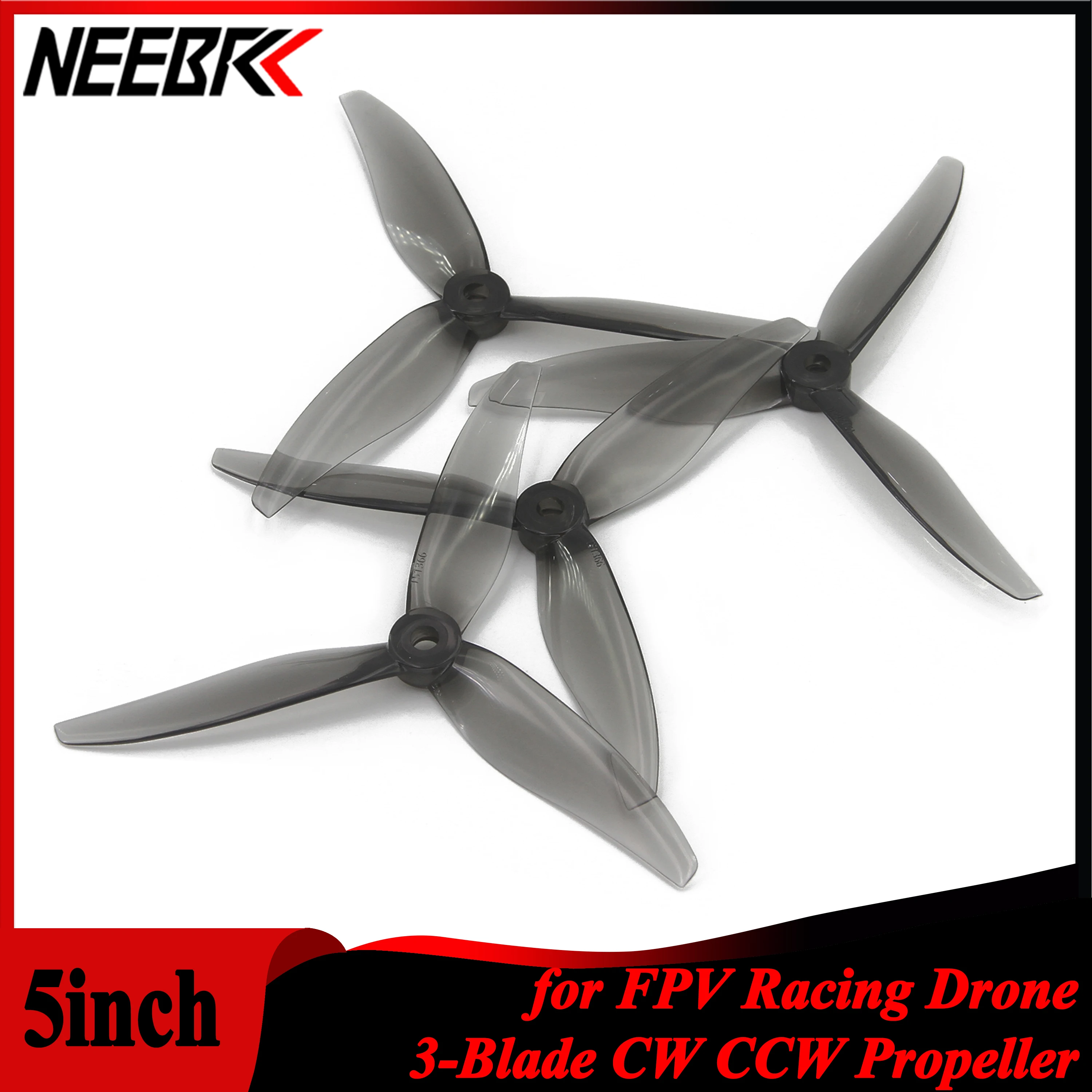 Fpv Drone Propeller - NEEBRC 12 Paar 5-Zoll-Requisiten 3-Blatt-Propeller für