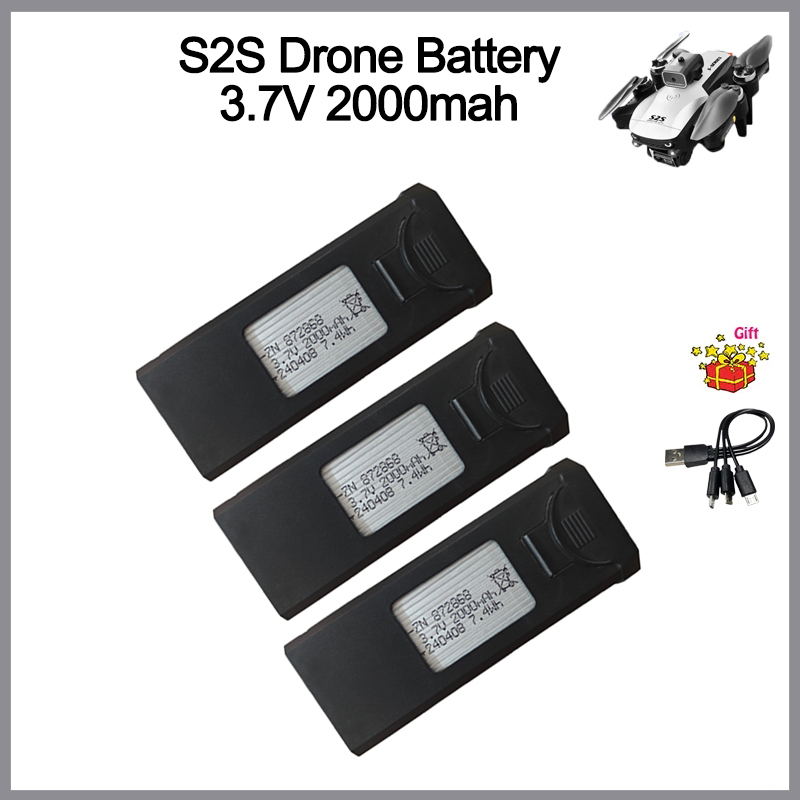 S2S Drone Batterie 3,7 V 2000  – Eachine Drone E58 Bewertung und Preis